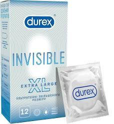 Презервативи Durex invisible XL ультратонкі збільшеного розміру # 12 шт.ІНКА