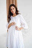 Біла сукня для вагітних і годуючих мам з секретом для годування, 5250750-Б, фото 7