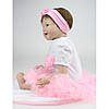 Реалістична лялька-немовля з силікону Reborn Doll 55 см Дівчинка Кері Вінілова колекційна реборн лялька як, фото 2