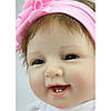 Реалістична лялька-немовля з силікону Reborn Doll 55 см Дівчинка Кері Вінілова колекційна реборн лялька як, фото 5