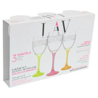 Набір келихів для вина venue sweet memories 245 мл 3 шт lav, фото 3