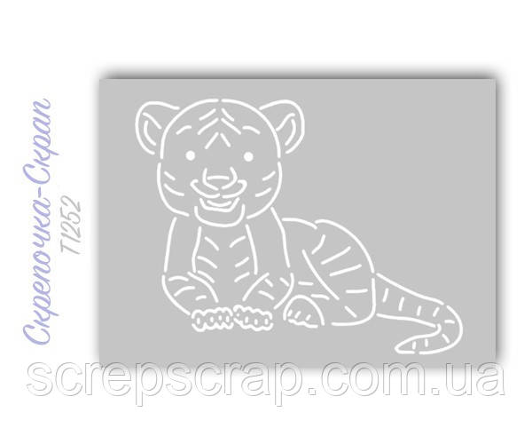 Трафарет для пряників тигр