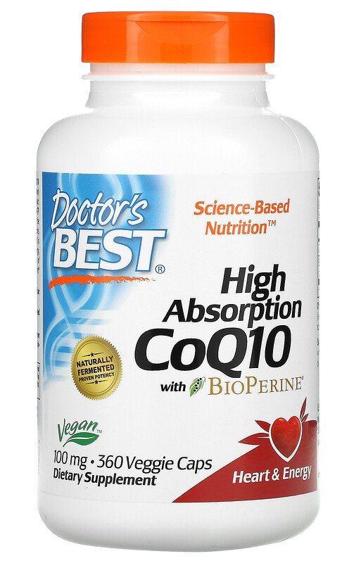 Doctor's Best High Absorption CoQ10 with BioPerine 100mg 360 veg caps