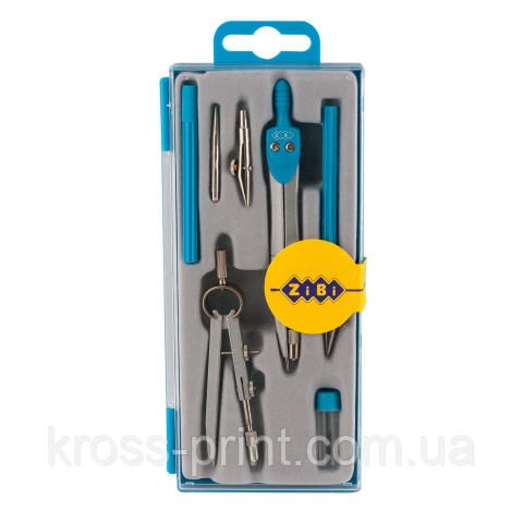 Готовальня BASIS 7 предметів, блакитний, KIDS Line