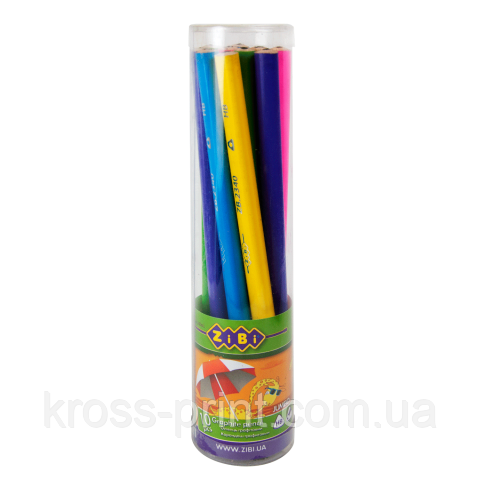 Олівець графітовий тригранний JUMBO HB, туба (10 шт.), BABY Line, фото 1