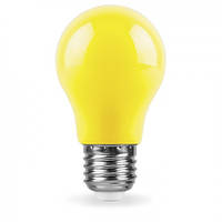 Світлодіодна лампочка 3Вт А50 Е27 жовта для вуличних гірлянд Бейт Лайт