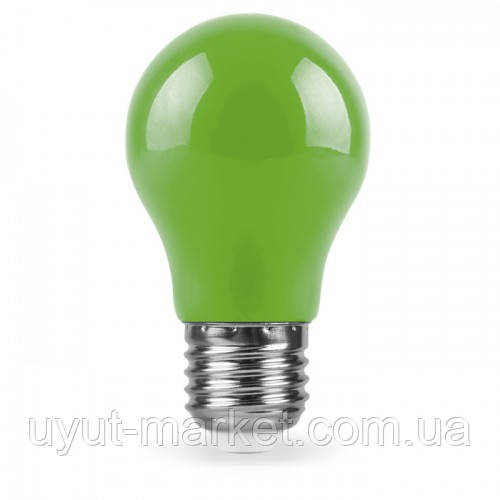 Світлодіодна лампочка 3 Вт А50 Е27 зелена для вуличних гірлянд Бейт Лайт