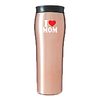 Не падаюча чашка-термос Mighty Mug GO Rose Gold (I Love You Mom)