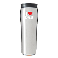 Не падаюча чашка-термос Mighty Mug GO Silver (I Love Dad)