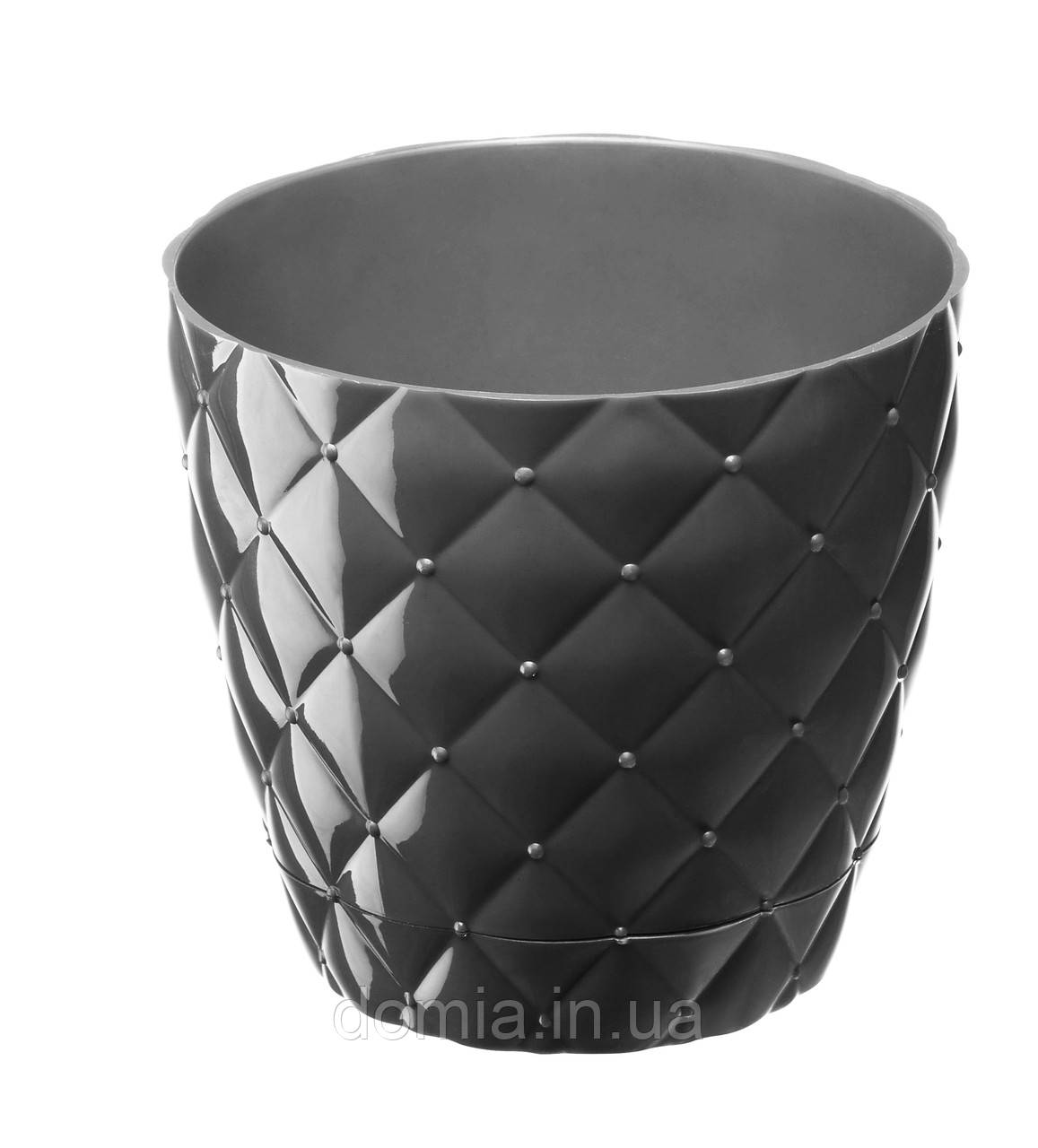 Горщик для квітів з малюнком РОМБ (17.5*15.5 см) 3 л, Elif Plastik, Туреччина Е-437