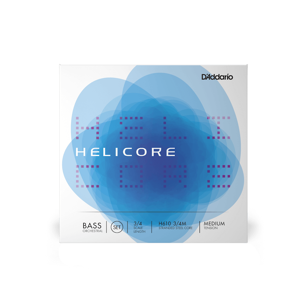 Струни для  контрабаса D'ADDARIO HELICORE ORCHESTRAL BASS STRING SET 3/4 Scale Medium Tension, фото 1