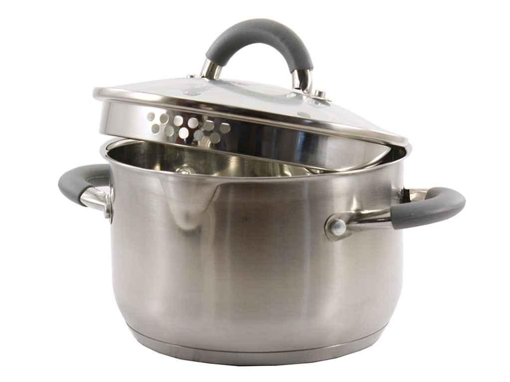 Кастрюля з нерж. сталі 6,0 л зі скл. кр. сфер. GREY ZBD-6G ТМ ZAUBERG