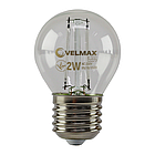 Світлодіодна лампа Filament G45 2 Вт Е27 синя, для вуличних гірлянд, фото 4