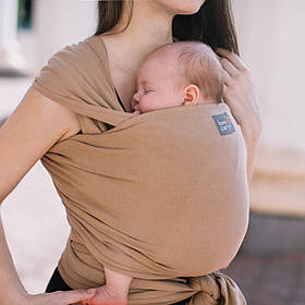Слінг-шарф трикотажний Organic Мигдаль (органічна бавовна) Love & Carry для новонароджених Переноска для дітей