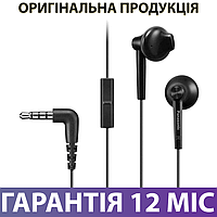 Навушники Panasonic RP-TCM55GC-K чорні, дротові, для телефону, вкладиші панасонік