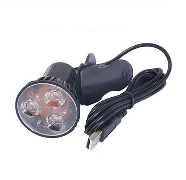 Ліхтарик для ноутбука LED USB на прищіпці світлодіодний світильник, що обертається на ніжці, фото 1