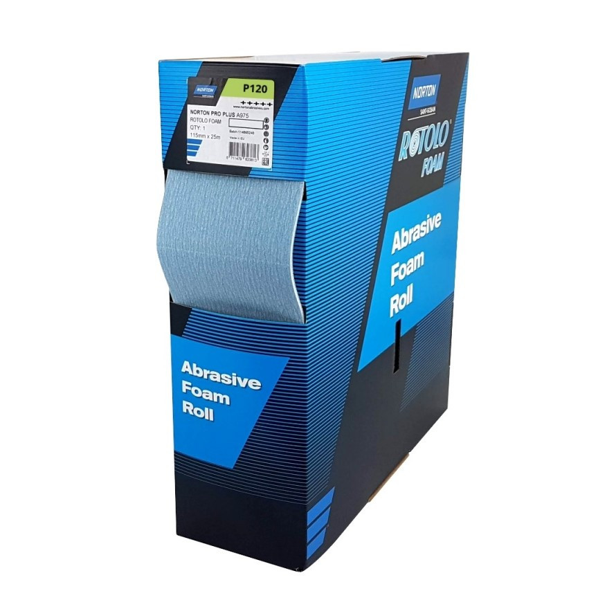 Абразивні листи Norton A975 в рулоні на поролоні P120 115 х 140 мм 25 м, фото 1