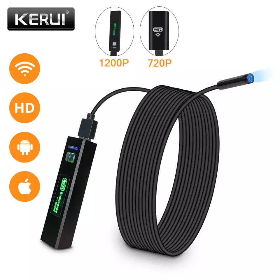 Беспроводной Wi-Fi эндоскоп USB для телефона ПК KERUI 1200P/2Mp/8mm/HARD  2/3.5/5/10 метров (ID#1425572068), цена: 750 ?, купить на Prom.ua