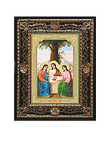 Святая Троица №2 икона в ажурной рамке на подставке