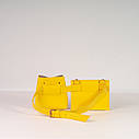 Жовта жіноча сумочка на пояс Ксенія клатч бананка 2 в 1, Маленька молодіжна поясна сумка жовтого кольору, фото 2