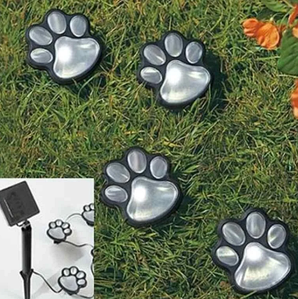 Сяючі сліди Paw Prints Lights на сонячній батареї DL49