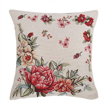 Наволочка з гобелена з тефлоновим покриттям і малюнком "Радісний букет" Villa Grazia Premium