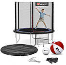 Батут Hop-Sport 8ft (244 см) чорно-синій із зовнішньою сіткою. Для дома з сіткою, фото 5