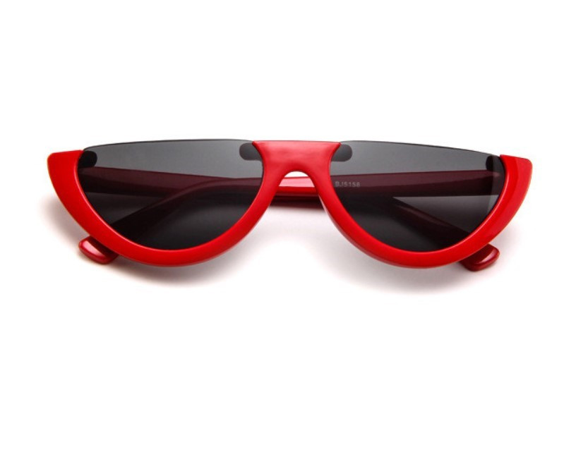 Жіночі сонцезахисні окуляри півколо (арт. 97370/3) Червоний - фото 3 - id-p1425607578