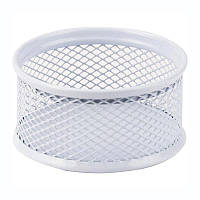 Підставка для скріпок Axent 80х80х40мм, метал 2113 Білий