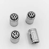 Захисні ковпачки на ніпеля Sport VW (Фольксваген) 4 шт Хром, фото 4