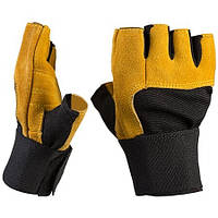 Рукавички атлетичні Gold GYM шкіряні