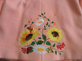 Пальто кашемірове для дівчинки з вишивкою, фото 3