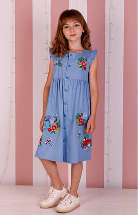 Дитяче плаття з вишивкою для дівчинки, фото 1
