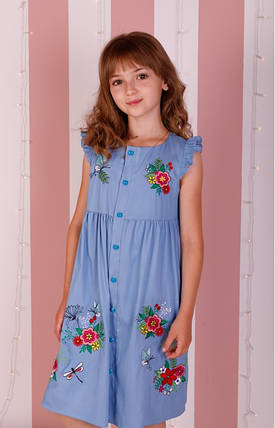 Дитяче плаття з вишивкою для дівчинки, фото 2