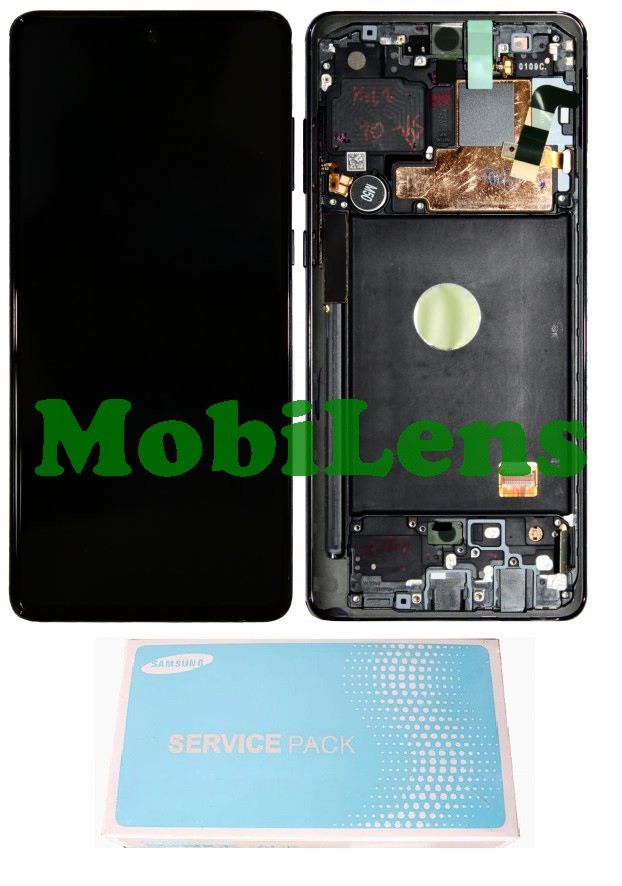 Samsung N770, N770F Galaxy Note 10 Lite Дисплей+тачскрин (модуль) чорний *в рамці Original (AMOLED) *Service