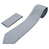 Світла турецька краватка з хусткою Pierre Cavelli CPCompo-blue12