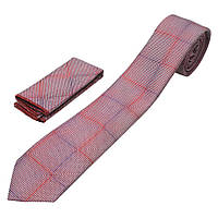 Краватка з хусткою комбінована Pierre Cavelli SPCompo-red3