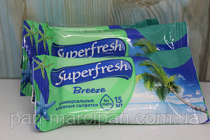 Вологі серветки Superfresh 15 шт