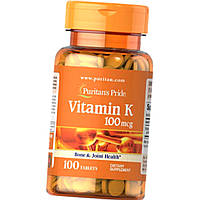 Витамин К Vitamin K Puritan's Pride 100 mcg 100 таб