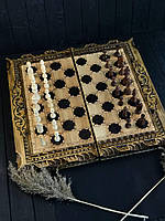 Шахи, нарди оформлені унікальним різьбленням, 60*30*8см, арт.191313