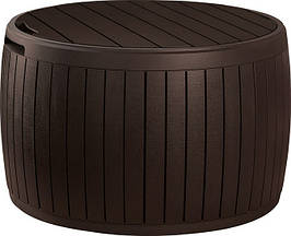 Садовий ящик - стіл KETER CIRCA WOOD 140 л, коричневий