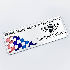 Металевий шильдик емблема MINI (Міні) Motorsport Limited Edition