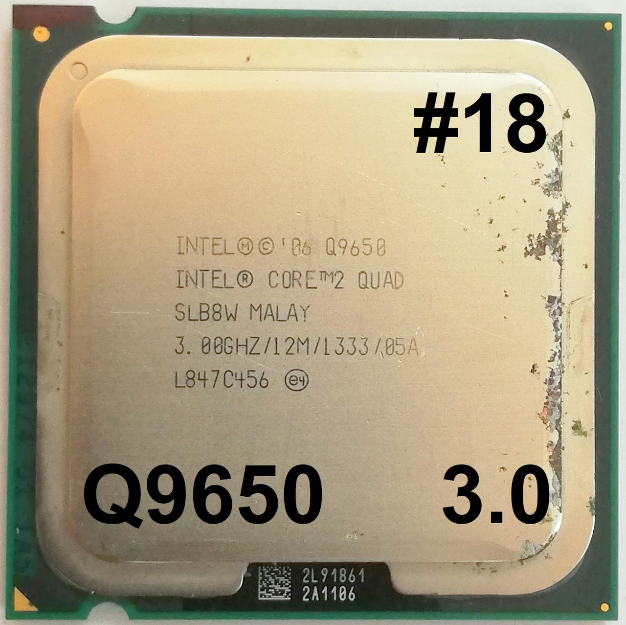 Процесор ЛОТ #18 Intel Core 2 Quad Q9650 E0 SLB8W 3.0GHz 12M Cache 1333 MHz FSB Soket 775 Б/У