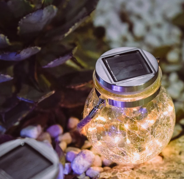 Світильник вуличний для дерев і веранд Solar Outdoor Garden біла на сонячній батареї, фото 1