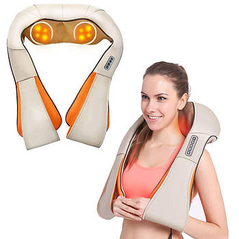Роликовий масажер для шиї та плечей з підігрівом, Massager of Neck Kneading / Універсальний масажер для тіла