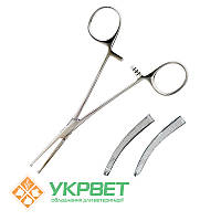 Затискач Кохер одно двозубий вигнутий № 2 Ochsner-Kocher