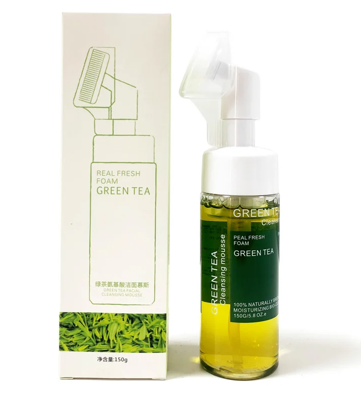 Пінка-мус для вмивання SERSANLOVE Green Tea Facial Cleansing Mousse з екстрактом зеленого чаю 150 мл, фото 1