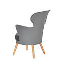 Крісло ARMIN сірий 16 на букових ніжках з м'яким сидінням, фото 5