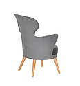 Крісло ARMIN сірий 16 на букових ніжках з м'яким сидінням, фото 6