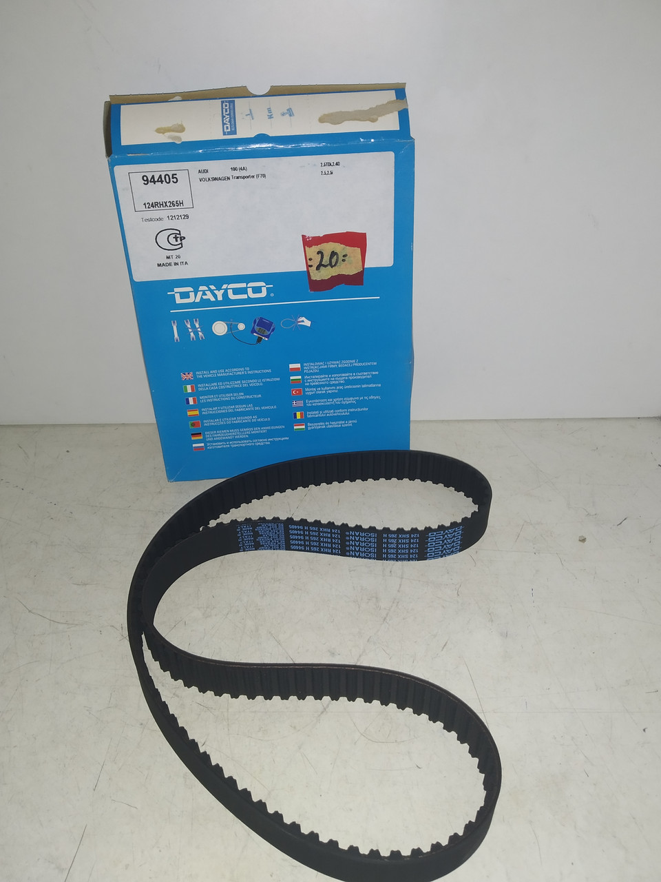 Dayco Ремінь ГРМ AUDI 100 2.0, 2.4D, 2.5TD Volkswagen T4 1.9D, 2.4D,2.5TD